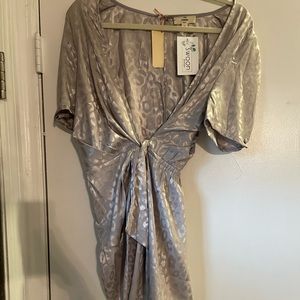 Boutique silver cheetah romper